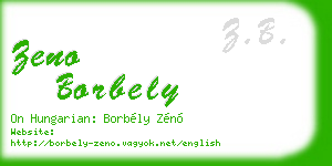 zeno borbely business card